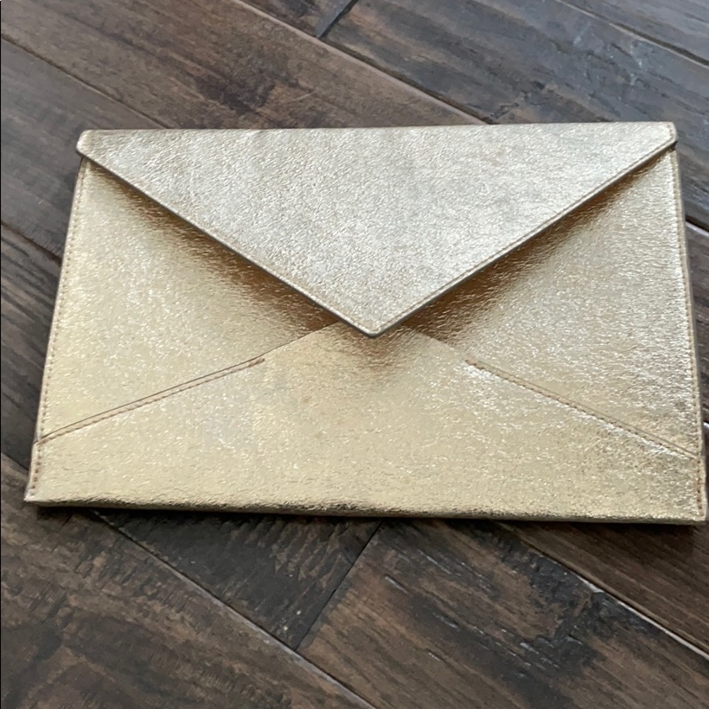 EUC Banana Republic gold clutch
